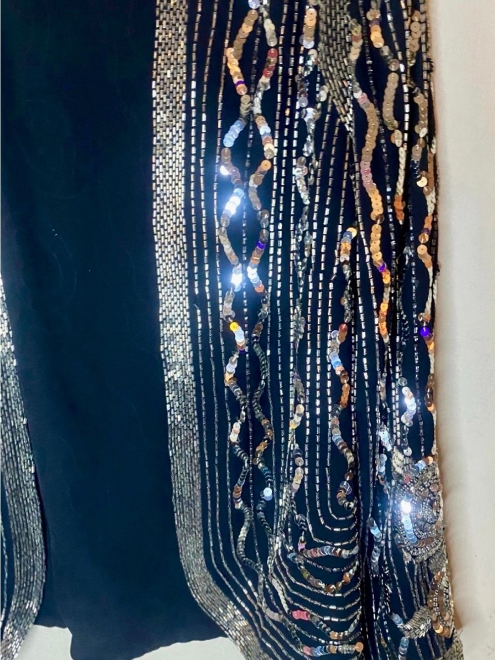 Vintage 80s Jack Bryan sequined evening jacket. SZ M - Picture 2 of 6